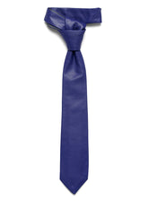 Lambskin Genuine Leather Tie Royal Blue - SkinOutfit